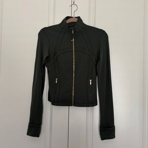 Lululemon Define Cropped Jacket Nulu 6 Green Gold